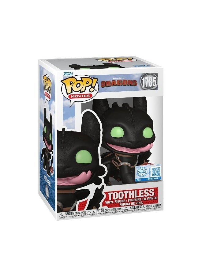 Funko Funko POP! Movies Dreamworks How to Train Your Dragon Toothless (Smiling) Vinyl Figure (11 cm)  - Image 1