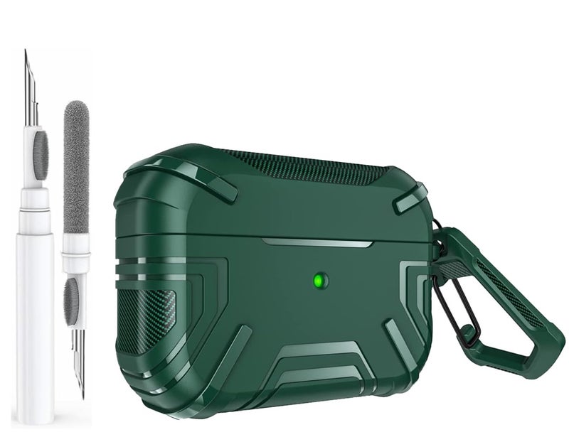 Mizi Rugged Case for Air Pods Pro 2nd Generation 2022/2023 (USB-C/Lightning Cable) / Airpod Pro 2019 Release, Hard Protective Cover - Green - Image 1