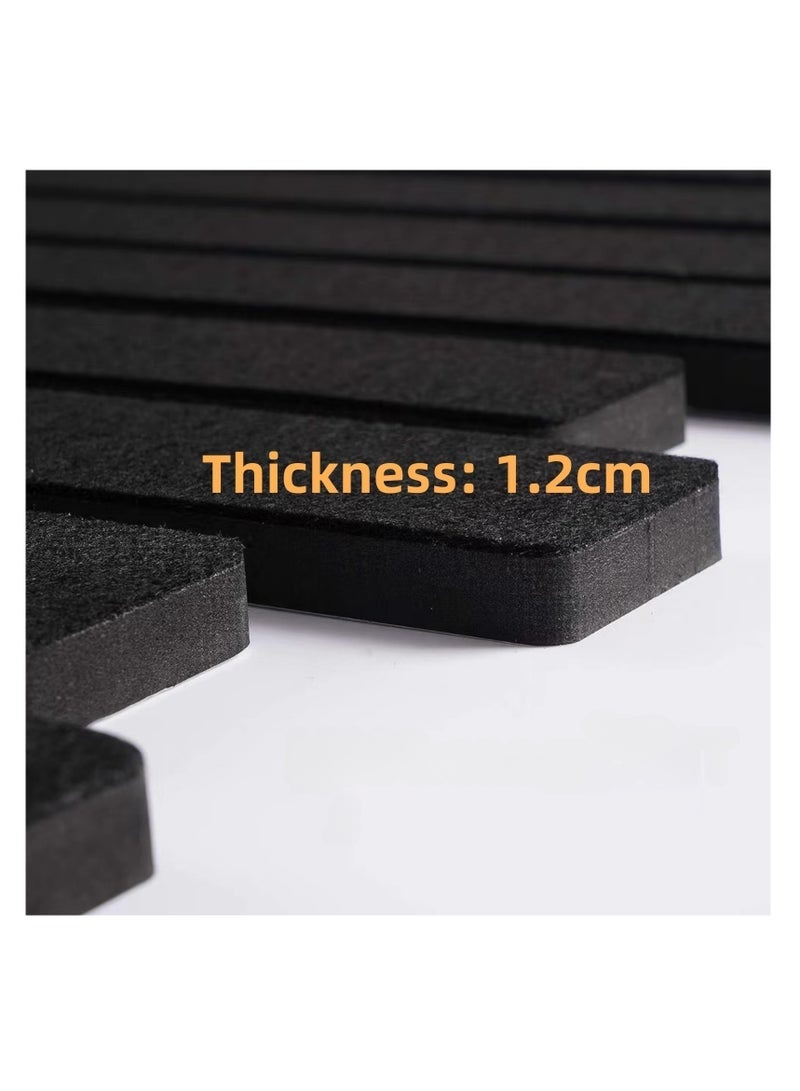 كيلا لوحة إعلانات من نوفولان، شرائط بار، لوحة دبابيس من اللباد، مجموعة من 8 قطع من لوحات المذكرات ذاتية اللصق، 5 × 33 × 1.2 سم، شرائط إعلانات خفيفة الوزن مع 50 دبوسًا، تثبيت على الحائط بدون تلف للملاحظات والصور والجداول الزمنية - Image 4