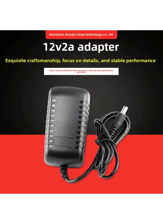 Generic - 12V2A Adapter Router LED Light Bar Charger Set-top Box Surveillance Camera Power Adapter-Color:12V2A - Image 1