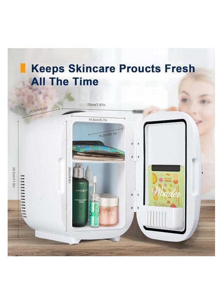 Dubkart 6L/9Cans AC/DC Portable Mini Makeup Refrigerator Thermal Cooler and Warmer for Skin Care,Beverage,Food,Home,Office,Car - Image 2