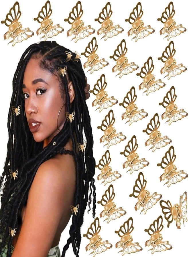 RUSTAMM 30 Pcs Hair Clips Gold Butterfly Mini Hair Claw Hollow Butterfly Small Metals Strong Hold Clips for Women Fashion Hair Accessories Styling - Image 1