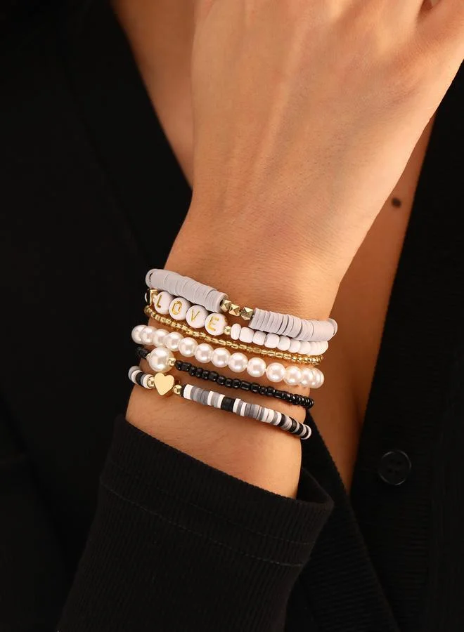 تايك تو مجموعة من 6 أساور يد خرز