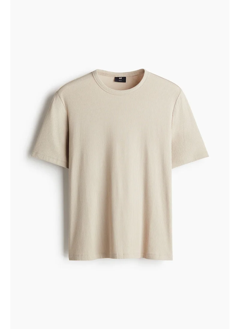 اتش اند ام Slim Fit Ribbed T-shirt
