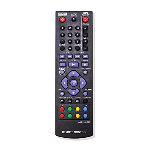 UBay AKB73615801 Remote Control Replaced for LG BP220 BP320 BP125 BP200 BP325W BD220 DVD/DVDR Blu Ray Audio Home Theater - Image 1