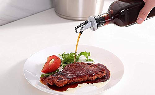 ATC Enterprise Oil Dispenser with Anti Slip Covers Vinegar Cruet Bottle Salad Dressing Cruet Glass Bottle Air Tight Oil Bottle 500 ml Set of 2 - Image 5