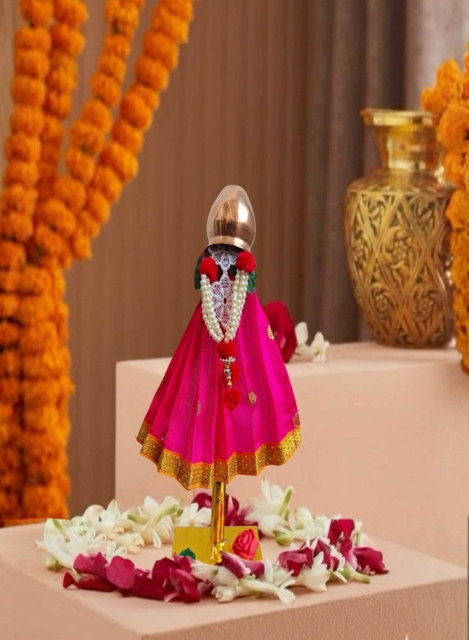PUNYATVA Readymade Gudhi (Pink, Butti, 8 inch) – Gudi Padwa Showpiece | Maharashtrian Festival GudiPadwa Stand | GudhiPadwa Gift, Home & Office Décor, Traditional GudiPadva Decoration - Image 2