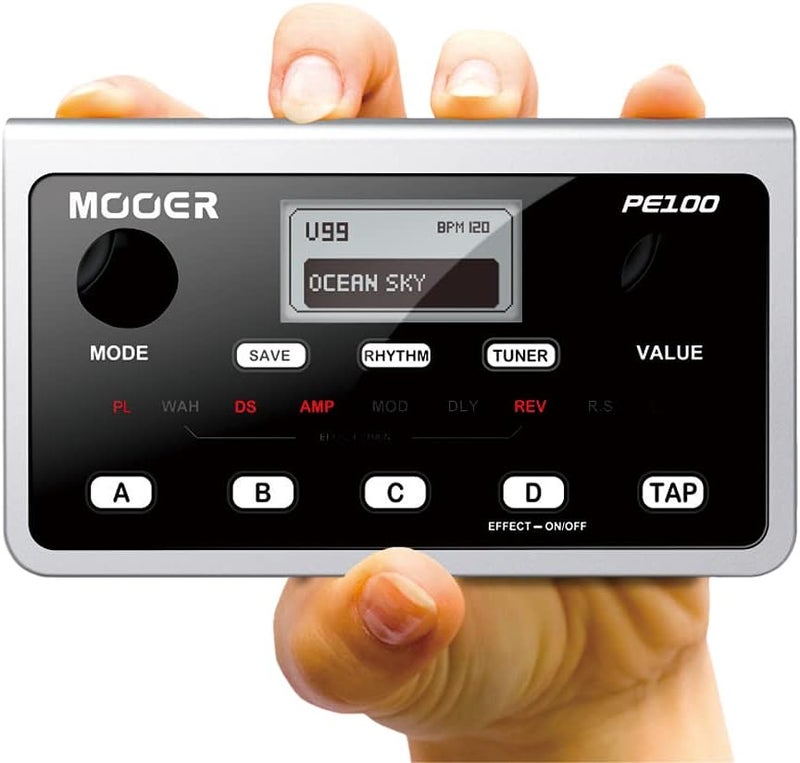 Mooer PE100 مضخم صوت محمول متعدد التأثيرات مع آلة الطبول، توقيت TAP، - Image 4
