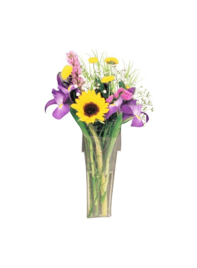 Gadjit Vinyl Window Vase Shaped Like A Flower Pot Suctions To Windows And Mirrors Holds Bouquet Of Flower Stems And Water Clear Flexible Vinyl - Image 2