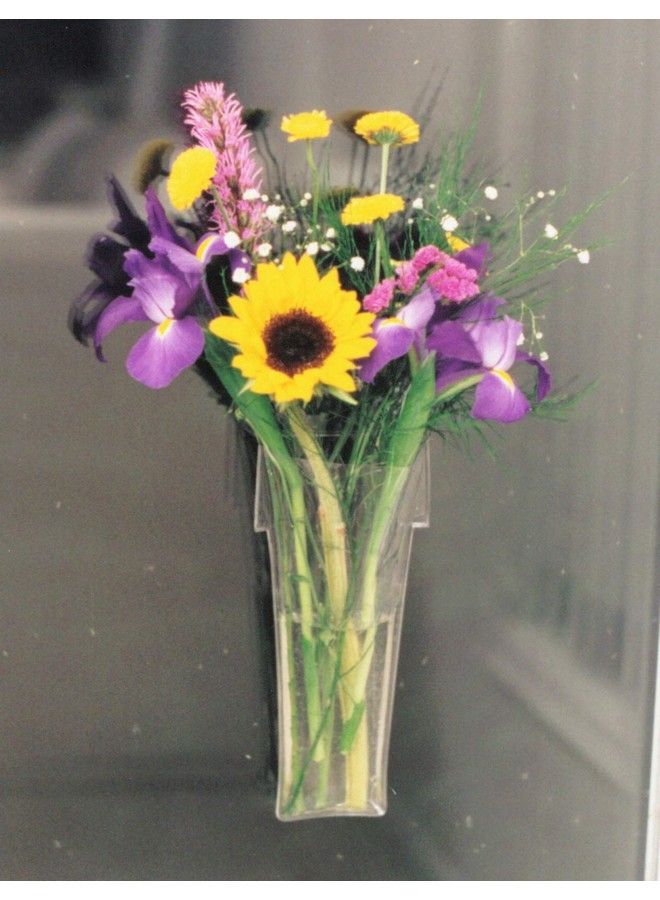 Gadjit Vinyl Window Vase Shaped Like A Flower Pot Suctions To Windows And Mirrors Holds Bouquet Of Flower Stems And Water Clear Flexible Vinyl - Image 3