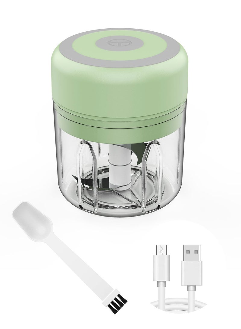 سيارم تمزيق الثوم، تمزيق الثوم المصغر الكهربائي 250 مل، تمزيق بطارية مدمجة قابلة للشحن USB لهرس البصل والثوم والفلفل، إلخ، وردي - Image 1