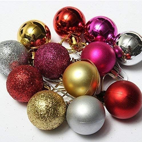 Sanvatsar Christmas Tree Ornaments Decorative Hanging Balls Bells Stars Christmas Tree Decorations Set 25 pc - Image 3