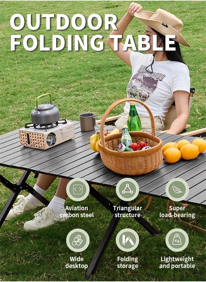 Generic - Folding Table,Folding Camping Table,Equipped with Storage Bag,Suitable for Outdoor, Picnic, Barbecue, Beach, Fishing, Hiking, Travel 60x45x38cm - Image 1