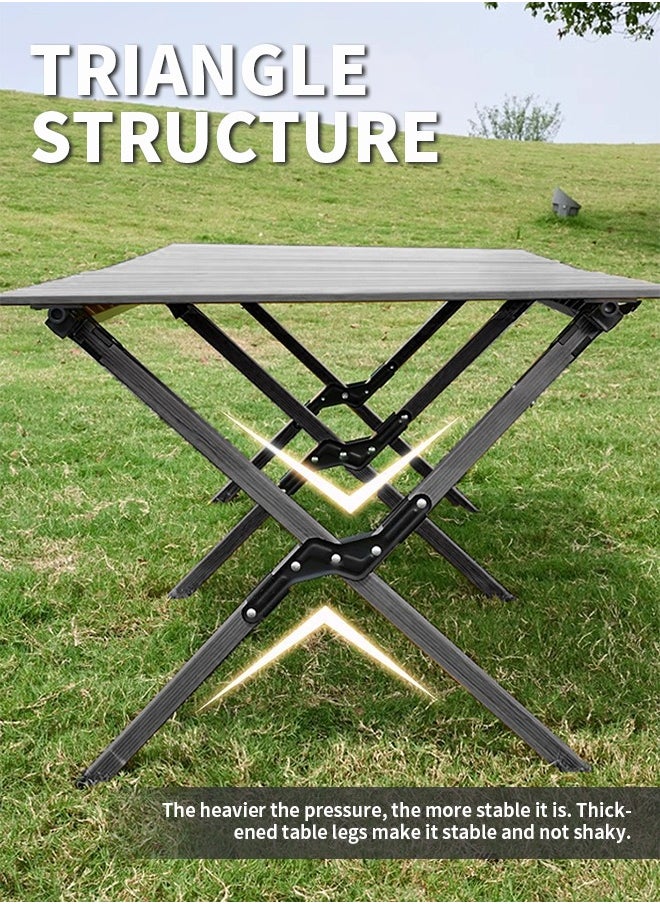 Generic - Folding Table,Folding Camping Table,Equipped with Storage Bag,Suitable for Outdoor, Picnic, Barbecue, Beach, Fishing, Hiking, Travel 60x45x38cm - Image 1