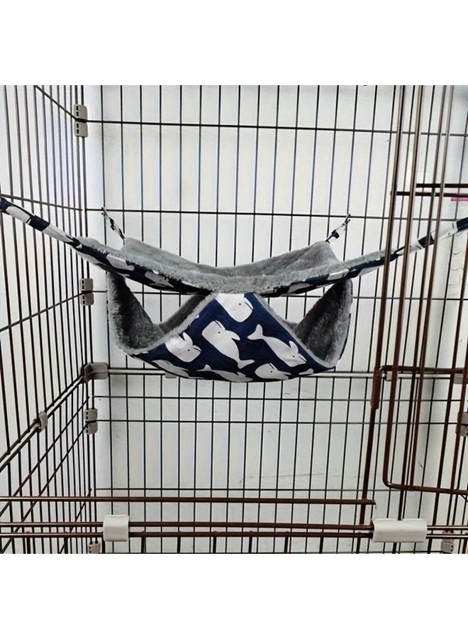 أرجوحة مزدوجة الطبقات معزولة باللون الأحمر لحيوانات أليفة صغيرة، حقيبة نوم معلقة للسناجب - Image 4