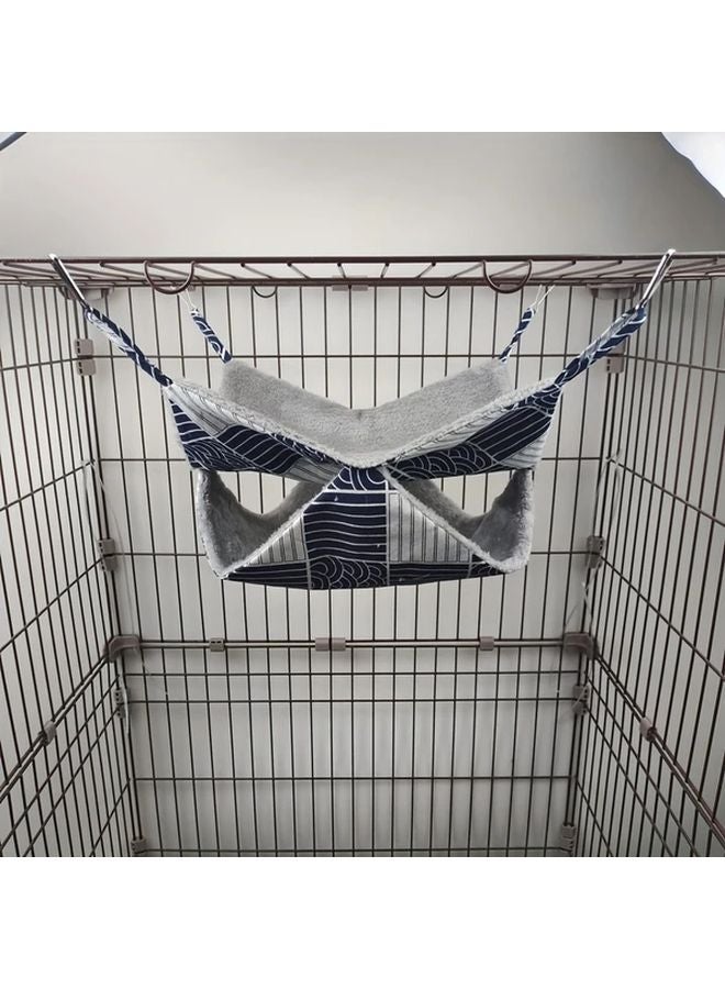 أرجوحة مزدوجة الطبقات معزولة باللون الأحمر لحيوانات أليفة صغيرة، حقيبة نوم معلقة للسناجب - Image 5