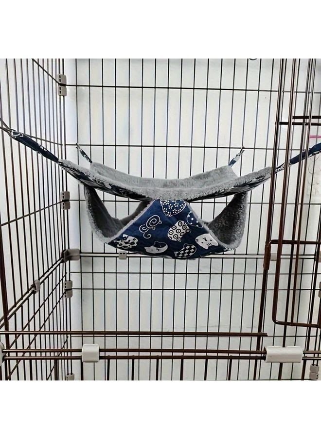 أرجوحة مزدوجة الطبقات معزولة باللون الأحمر لحيوانات أليفة صغيرة، حقيبة نوم معلقة للسناجب - Image 2