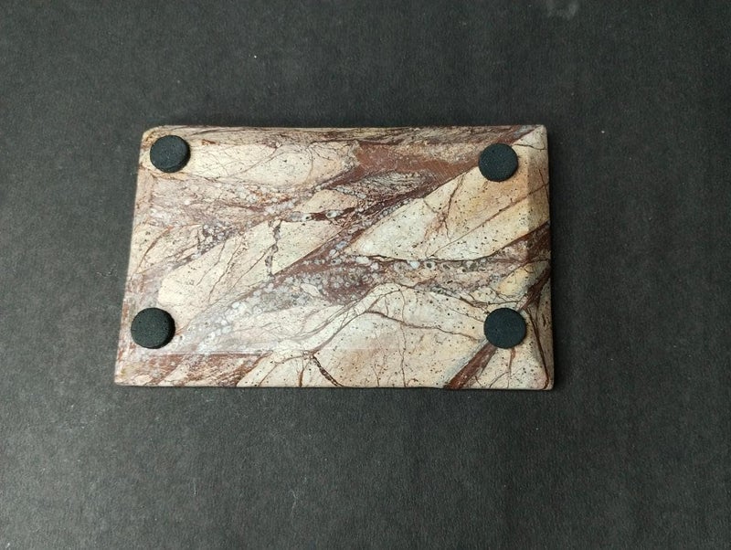 MBSC Natural Marble Stoneware Soap Dish Bathing Accessories Holder for Bathroom, Kitchen, Bathtub, Wash basins - Image 3