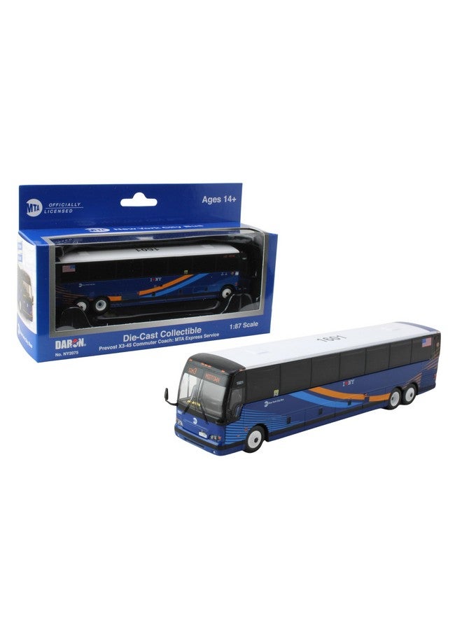 Daron Prevost X3-45 Commuter Coach: MTA Express Service Bus, with Die-Cast Metal, 1/87 Scale (6") - Image 1
