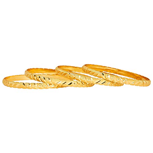 Bodha Traditional IndianFine Gold Plated Designer Bangles for Women (Pack of 4) SJ_3303 - Image 3