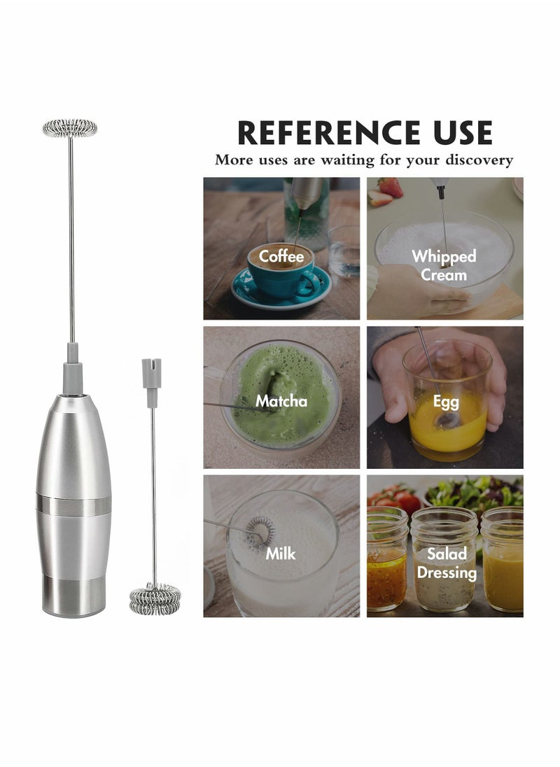 Excefore Mini Electric Whisk Coffee Frother Battery Stirrer, Milk Frother Handheld Battery Operated Hand Held Milk Foamer, Mini Mixer for Bulletproof Coffee, Cappuccino, Latte, Frappe, Matcha Tea  - Image 2