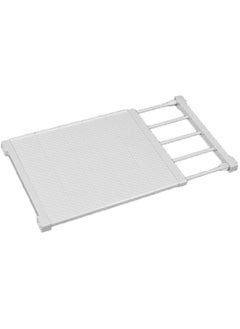 AIWANTO Storage Rack Extendable Tension Shelf Strong Telescopic Shelf Strong Loads With Shelf Shelf No Drilling Wide White 24x80cm  - Image 1