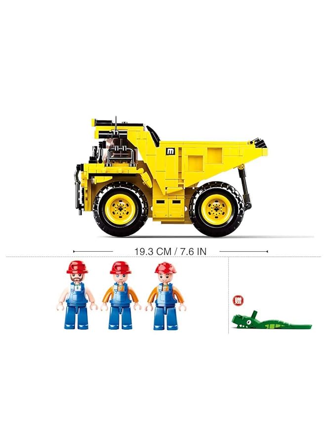 Sluban Town Series Tipper Building Blocks 416 Pcs With 3 Mini Figures For Age 10+ Years Old - Image 3