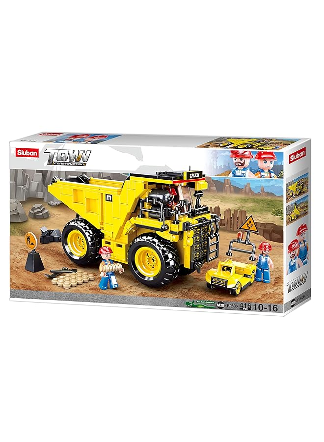 Sluban Town Series Tipper Building Blocks 416 Pcs With 3 Mini Figures For Age 10+ Years Old - Image 5