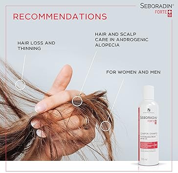 SEBORADIN FORTE Premium Hair Shampoo for Hair Loss and Thinning 200 ml with Vitamins and Natural Extracts for Thickening and Growth - Image 5