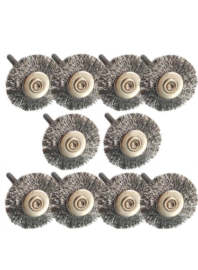 10PCs Wire Wheel Polish Brushes For Rotary Grinder Rust Removal Accessories Tool 
