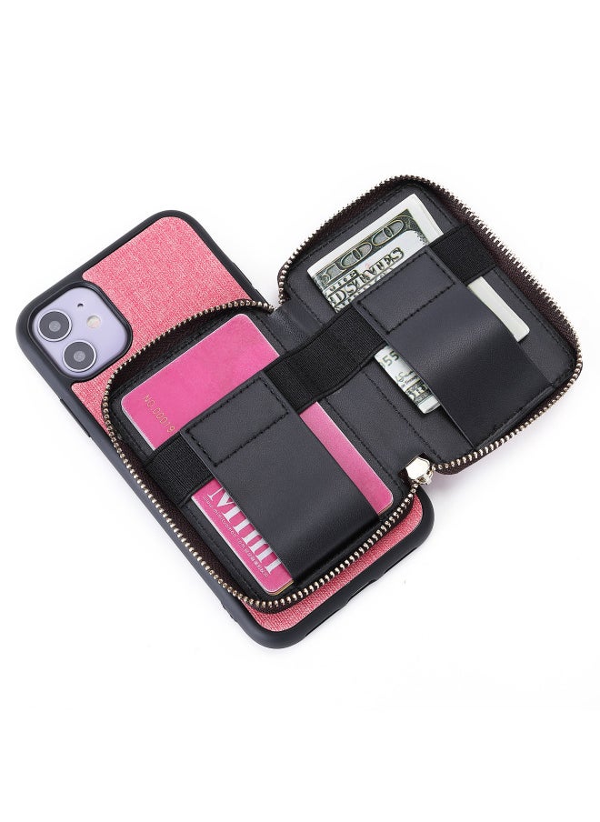 Generic - Direct Supply Mobile Phone Case + Mobile Phone Zipper Bag Multi-color Choice Multi-purpose Mobile Phone Protective Cover-Color:Pink-Applicable Model:For Iphone Xs Max - Image 1