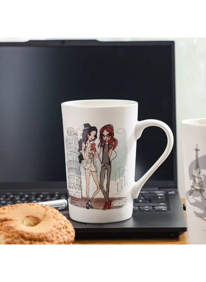 Danube Home Danube Essential 2-Piece New Bone China Mug Set Elegant And Durable Perfect For Tea Coffee Or Hot Beverages Stylish Design For Home Office Or Gift Use 8.3X7.1X12.6Cm 435Ml - Image 3