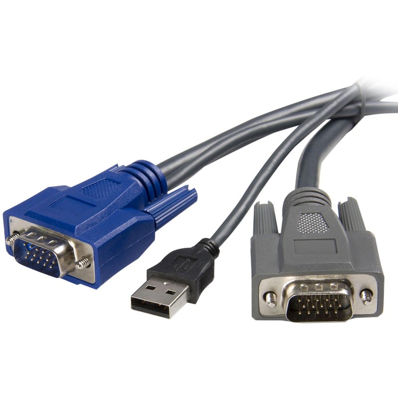 StarTech.com 6 ft Ultra-Thin USB VGA 2-in-1 KVM Cable, TAA (SVUSBVGA6)