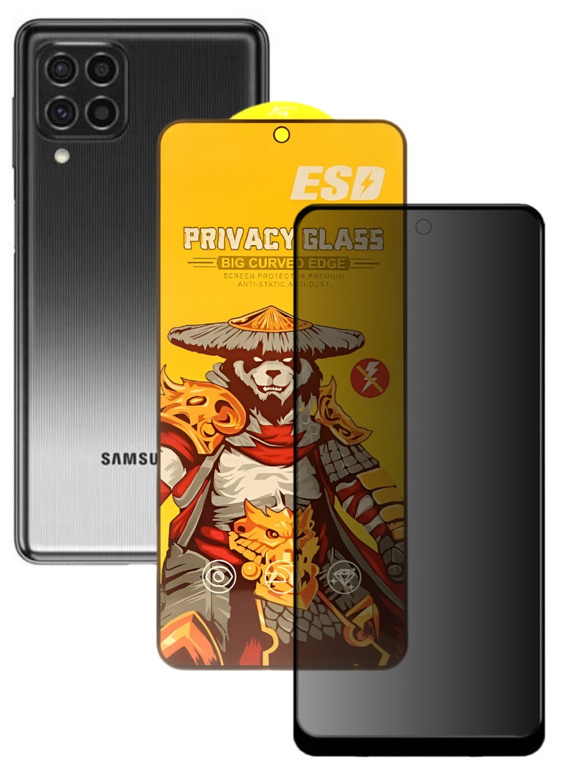 ESD Tempered Dustproof Privacy Glass Screen Protector Compatible For Samsung Galaxy F62 - Image 1