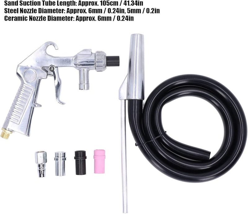 مجموعة رش الرمال مع 5 فوهات للتلميع والتنظيف الفعال - Image 5