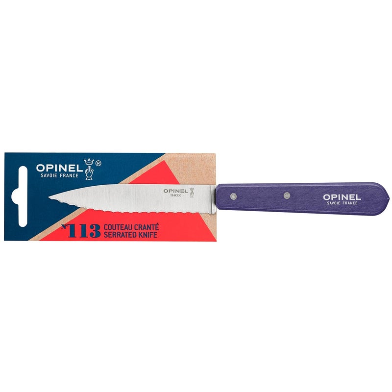 OPINEL Essential No.113 Serrated Paring Knife, Hornbeam Handles, Made in France (Natural) - Image 2