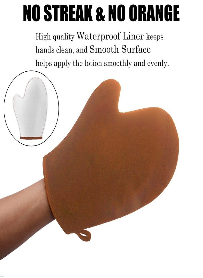 ANSPHIE 3 Pack Self Tanner Mitt Applicator Kit - Premium Sunless Tanning Mitts & Gloves Set with Double-Sided Waterproof Design for Streak-Free Application - Image 3