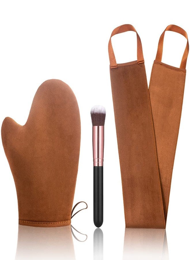 ANSPHIE 3 Pack Self Tanner Mitt Applicator Kit - Premium Sunless Tanning Mitts & Gloves Set with Double-Sided Waterproof Design for Streak-Free Application - Image 1