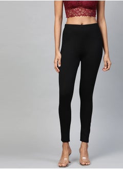 SASSAFRAS Solid Zip Detail Slim Fit Jeggings by Styli  - Image 4