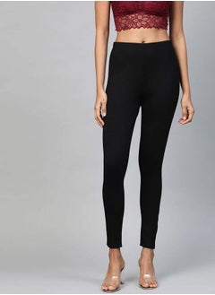 SASSAFRAS Solid Zip Detail Slim Fit Jeggings by Styli  - Image 3