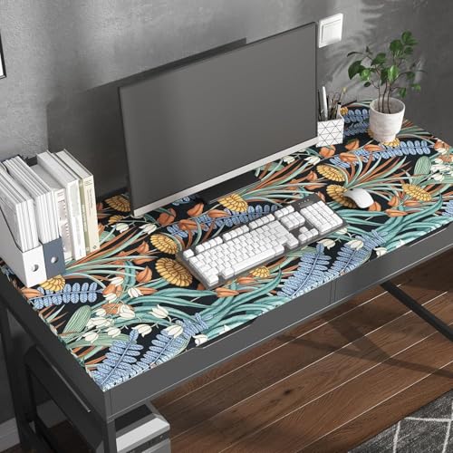 Laatse Boho Floral Peel and Stick Wallpaper Tropical Leaf Contact Paper,Vintage Botanical Flower Wall Paper, Self Adhesive Wall Mural 17.5" x 393" for Bedroom Cabinet Countertop Decor (Black, Orange, Blue) - Image 3