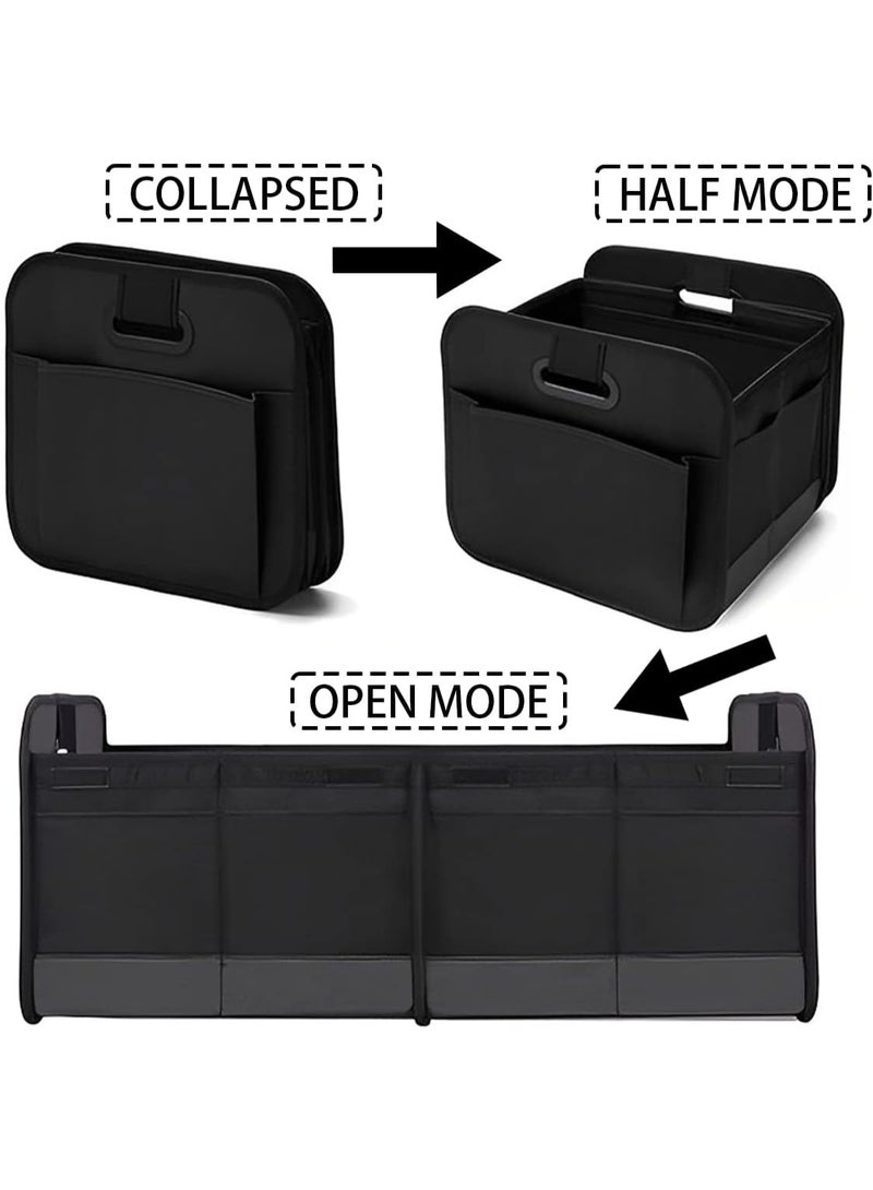 Kawkab Car trunk storage box, foldable, waterproof, high-quality Oxford fabric cargo storage, multi-compartment foldable trunk grocery storage box, universal car accessory for SUVs, trucks, and sedans. - Image 5
