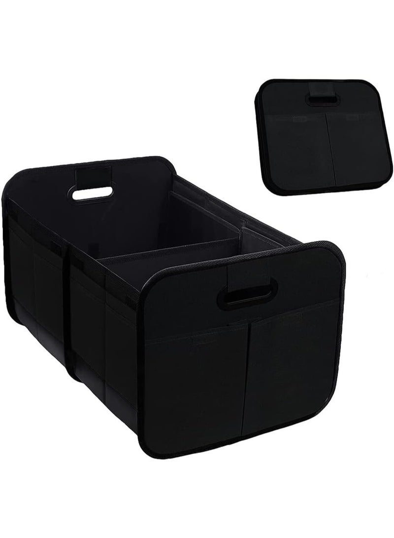 Kawkab Car trunk storage box, foldable, waterproof, high-quality Oxford fabric cargo storage, multi-compartment foldable trunk grocery storage box, universal car accessory for SUVs, trucks, and sedans. - Image 1