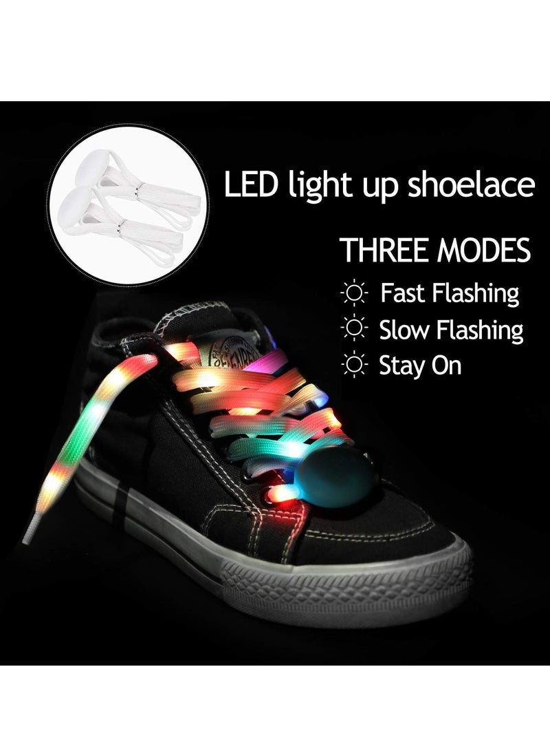 Led Gloves Led Shoelaces Set 2 in 1 Led Finger Gloves Flashing Gloves with 6 Modes Light Up Toys LED Gloves for Kids Cool Toys Indoor Play Outdoor - Image 3