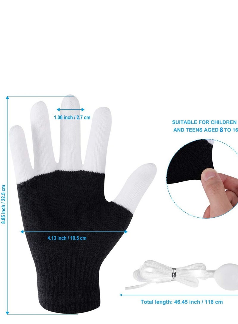 Led Gloves Led Shoelaces Set 2 in 1 Led Finger Gloves Flashing Gloves with 6 Modes Light Up Toys LED Gloves for Kids Cool Toys Indoor Play Outdoor - Image 4