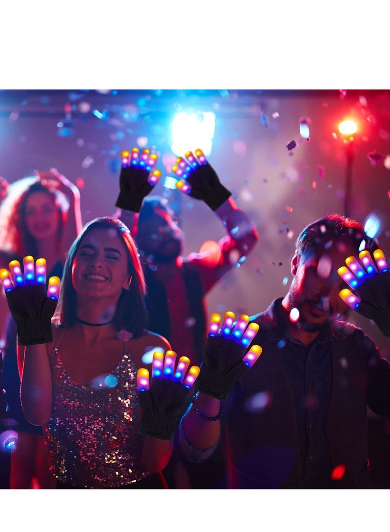 Led Gloves Led Shoelaces Set 2 in 1 Led Finger Gloves Flashing Gloves with 6 Modes Light Up Toys LED Gloves for Kids Cool Toys Indoor Play Outdoor - Image 2