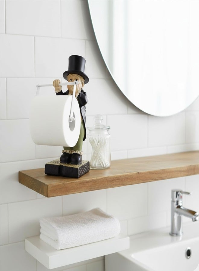 KH866 Funny Gentleman Shape Toilet Butler Statue - Resin Boy Holding Nose Figures Tissue Holder Bathroom Paper Modern Sculptures Home Decor for Shelf Table Desk - Image 5