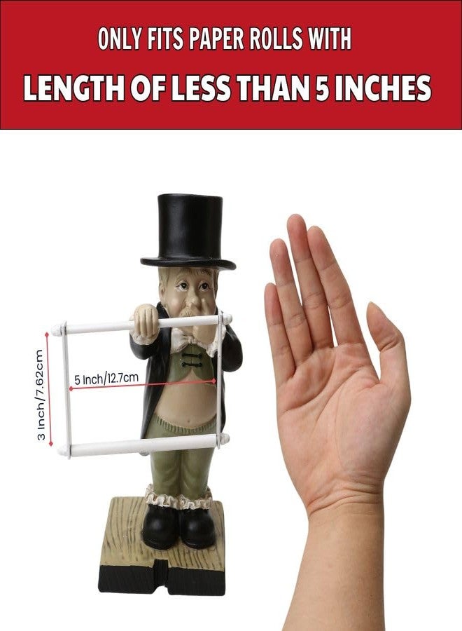 KH866 Funny Gentleman Shape Toilet Butler Statue - Resin Boy Holding Nose Figures Tissue Holder Bathroom Paper Modern Sculptures Home Decor for Shelf Table Desk - Image 2