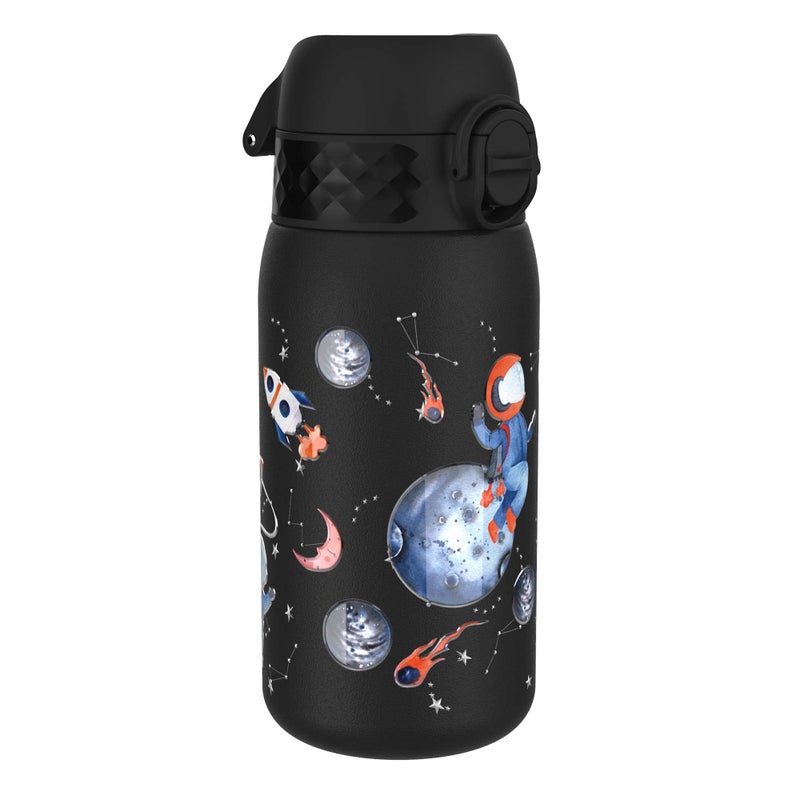 Ion8 Kid 's Stainless Steel Water Bottle - Food-Safe and Odor Resistant - Fits Car Cup Holders  Backpack Pockets and More  14 oz / 400 ml (Pack of 1) - Space