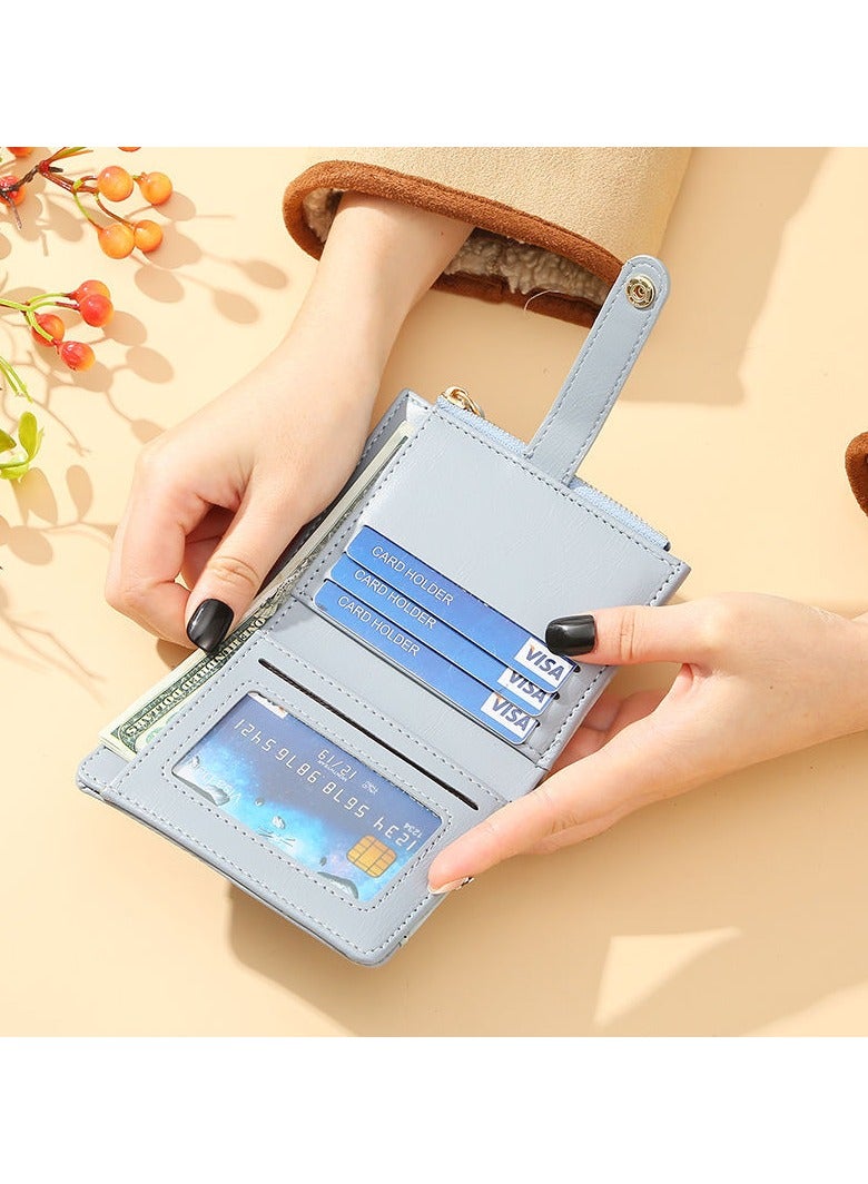 HIHILOOK Zipper leather coin purse credit card holder small women's wallet with stylish texture pattern - Image 3